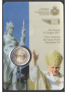2011 - 2 euro SAN MARINO Visita Pastorale Papa Benedetto XVI